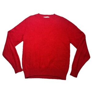 Vintage Jantzen Red Knit Sweater Made USA Crewneck Classic 70s 80s Medium